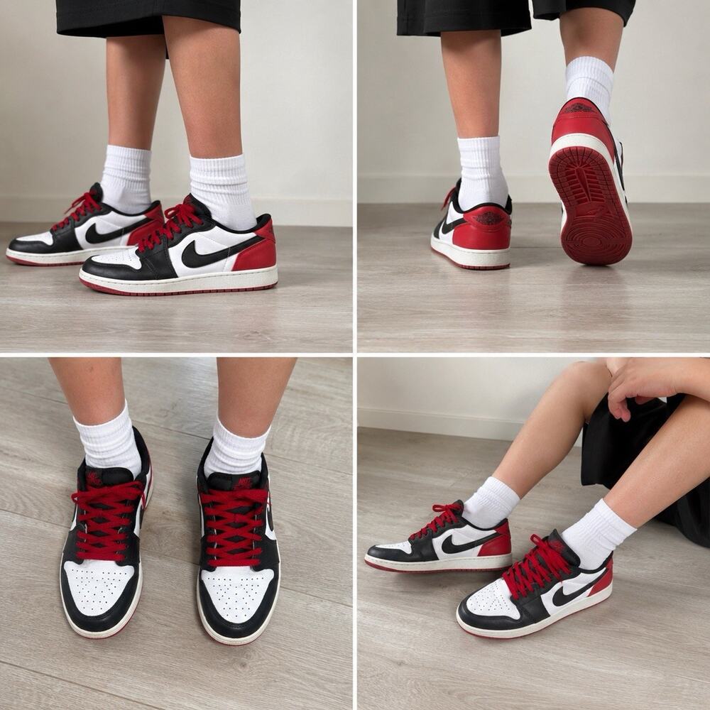 Nike Air Jordan 1 Retro Low OG Black Toe 2023 GS 7Y CZ0858-106 w/ Box